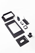 Roma Leather Desk Set Black 9 Pcs.