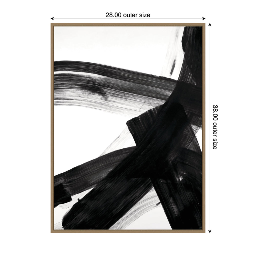 Black Mark No. 2 by Amy Lighthall Framed Canvas Wall Art Print