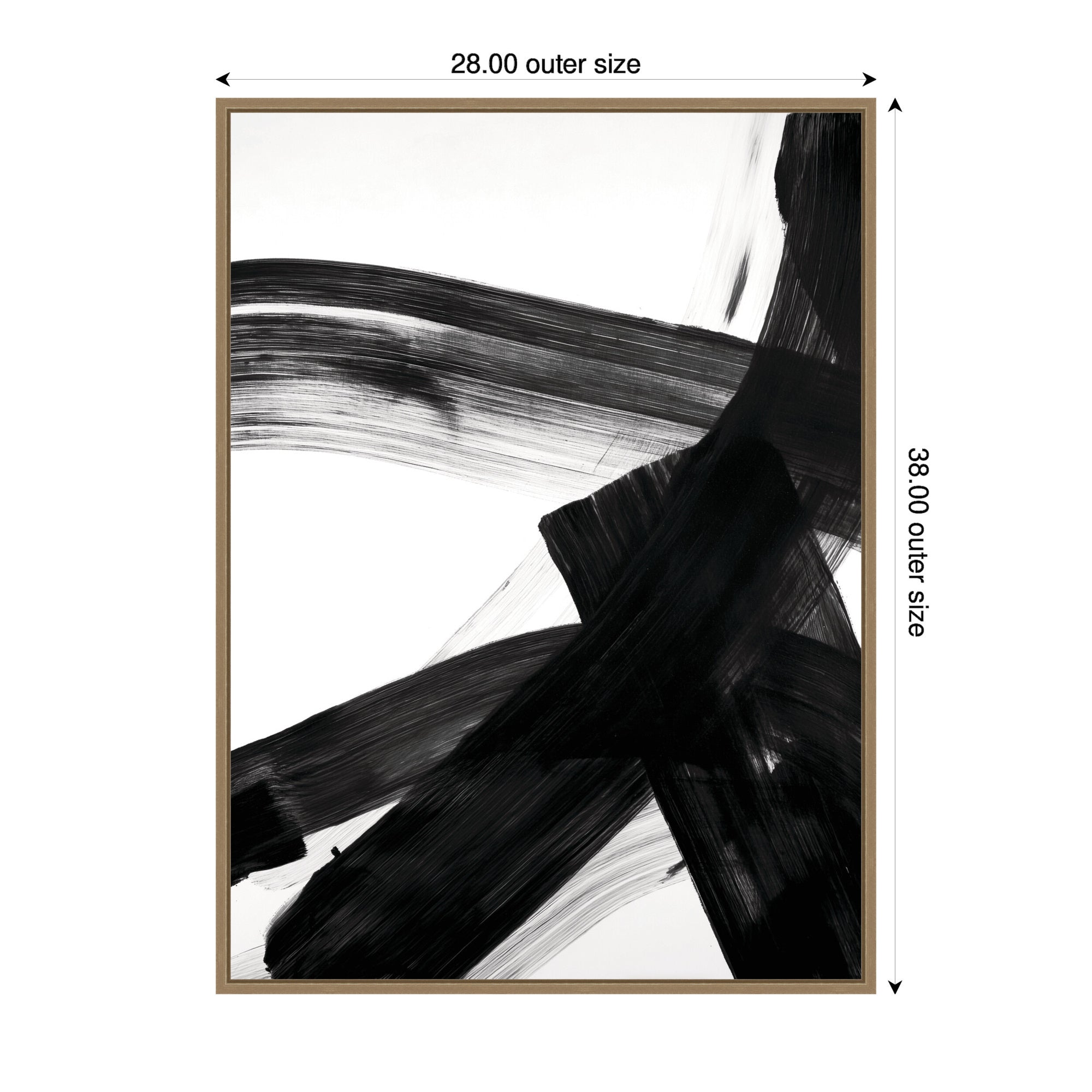 Black Mark No. 2 by Amy Lighthall Framed Canvas Wall Art Print