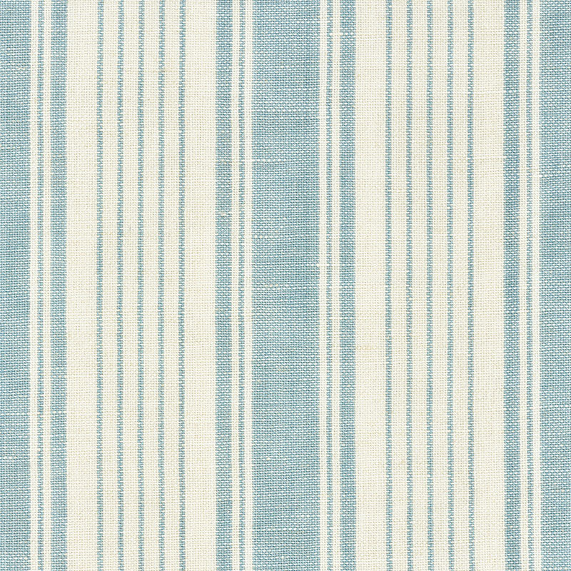Ojai Stripe Pillow Cover in China Blue, Schumacher Textiles