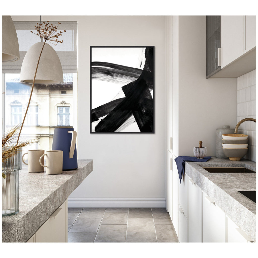 Black Mark No. 2 by Amy Lighthall Framed Canvas Wall Art Print