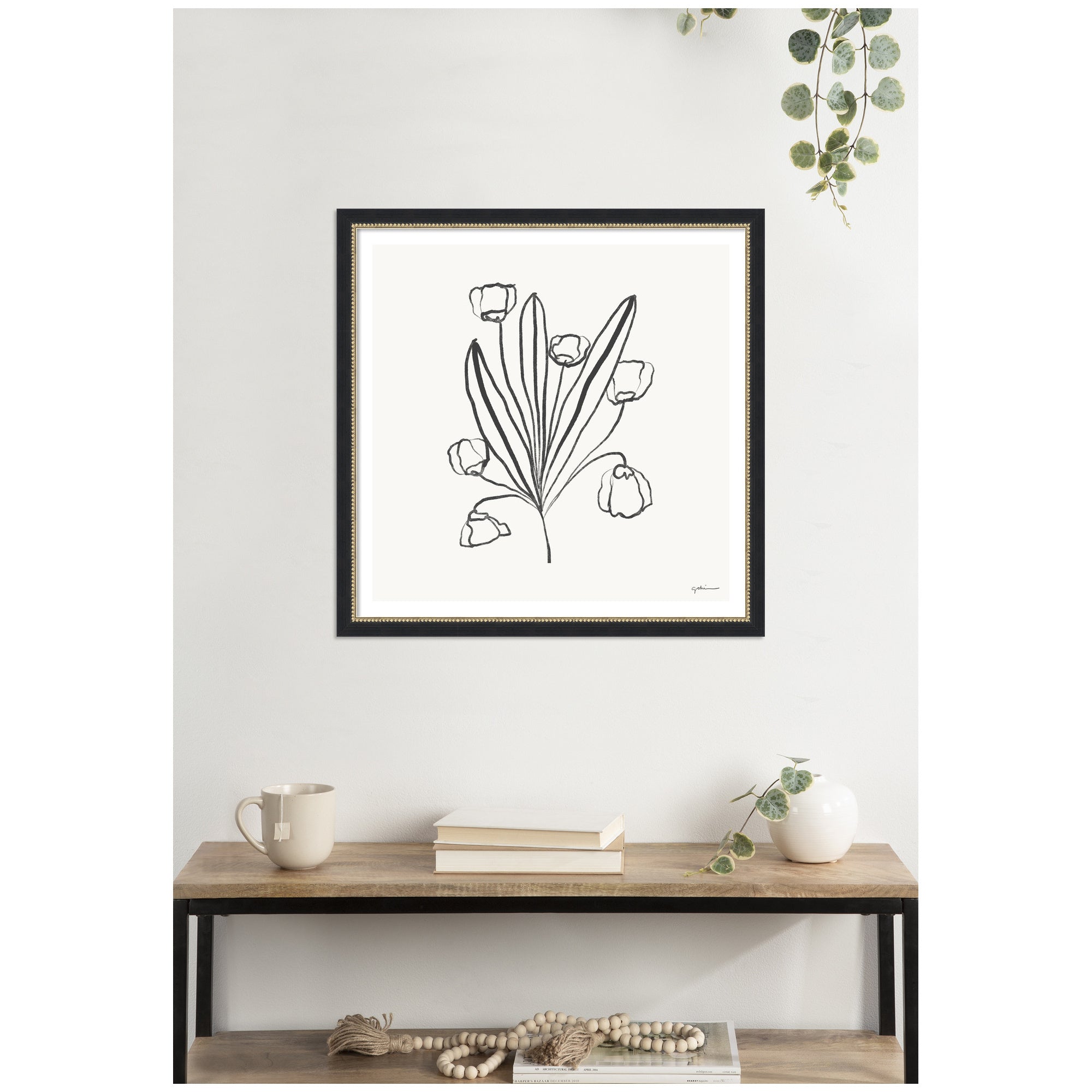 Floral Bouquet by Gabrielly Guedes Framed Wall Art Print