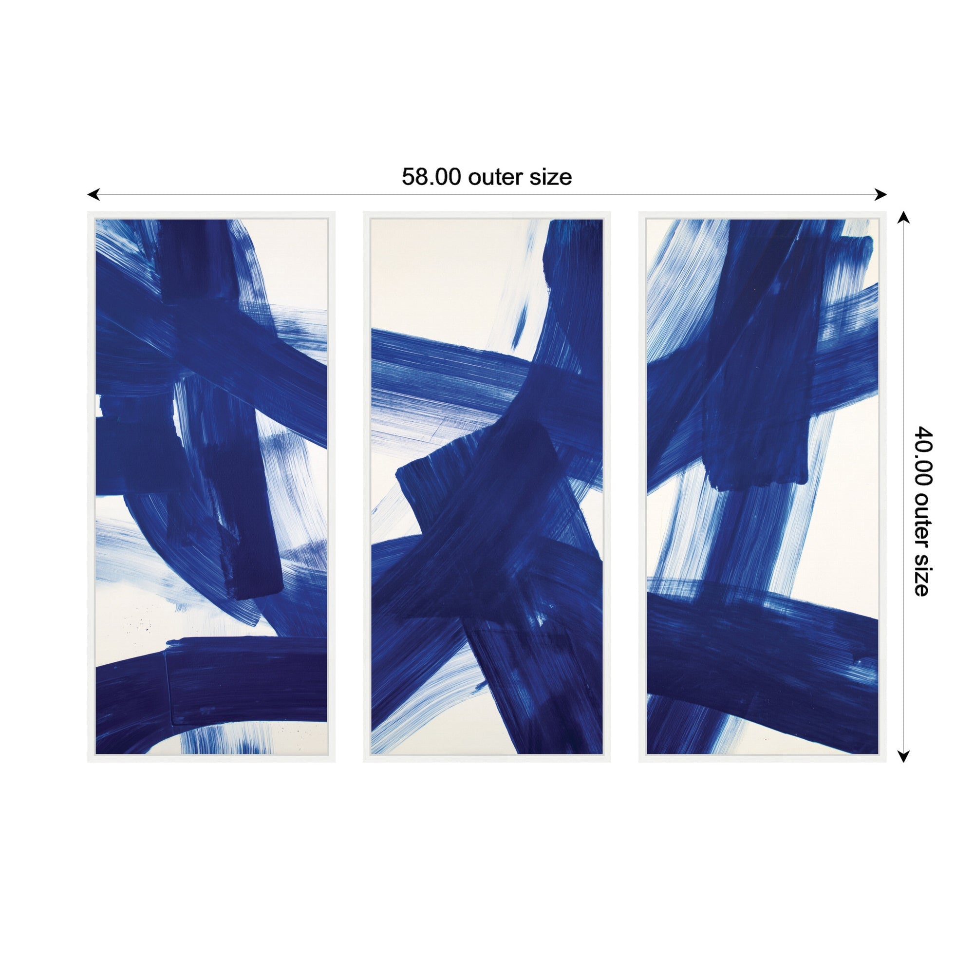 Cobalt Mark No. 1, No. 2, & No. 3 3 Piece Framed Canvas Wall Art Set by Amy Lighthall