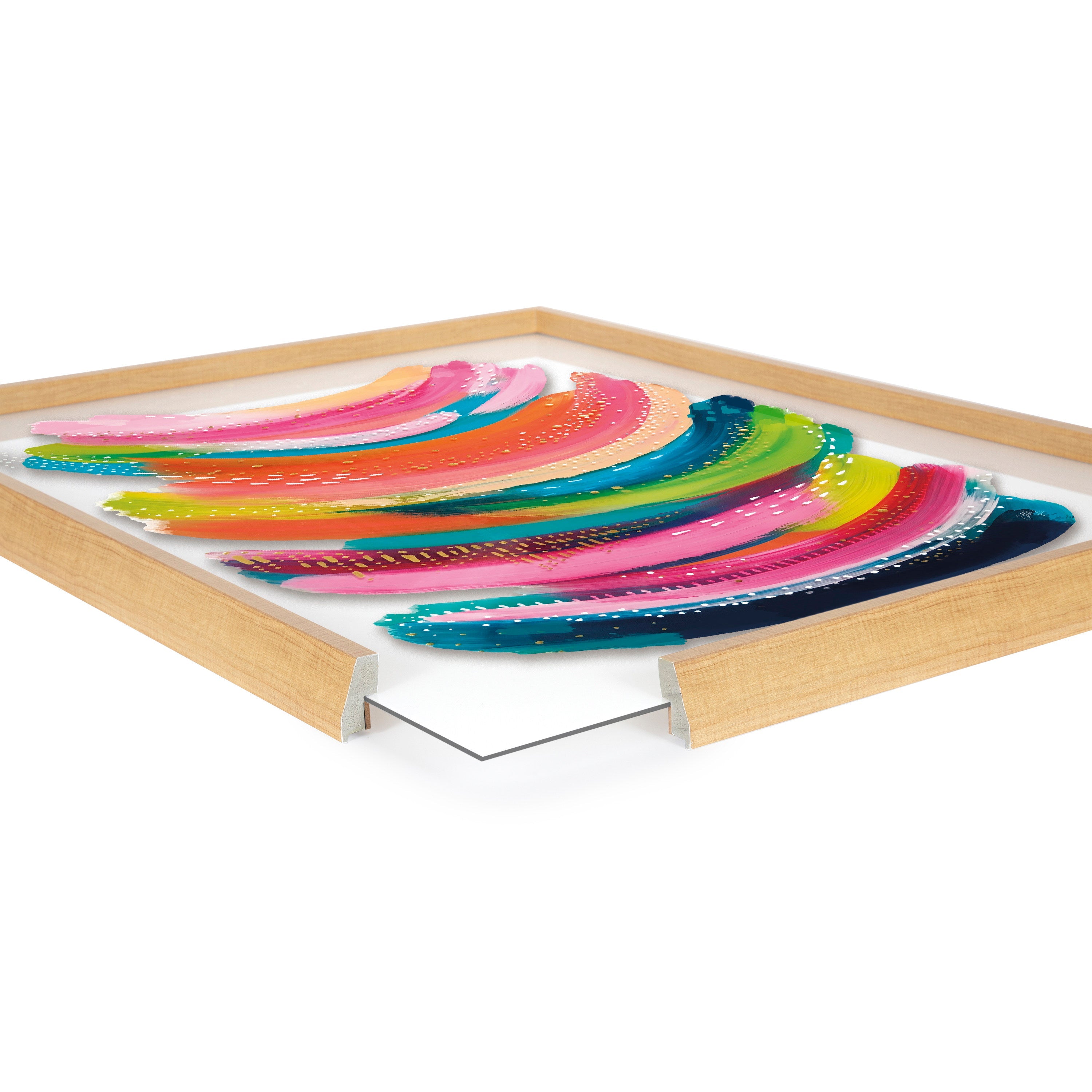 Blake Bright Abstract Framed Printed Art by Jessi Raulet of Ettavee