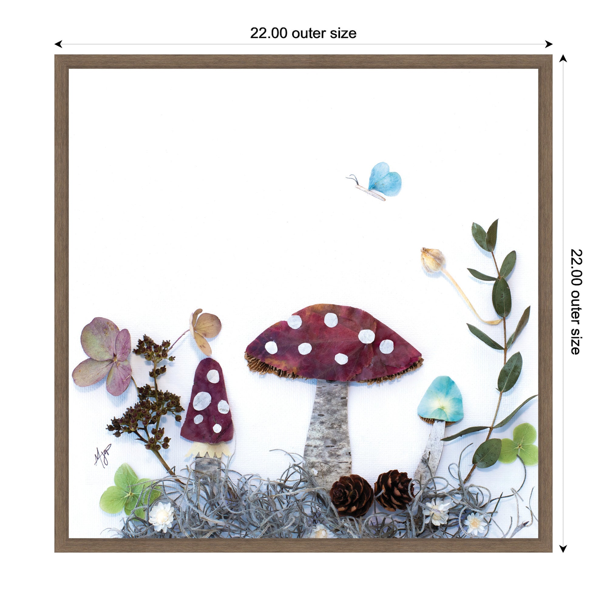 Mushroom No. 1 by Madeline Jeppesen Framed Canvas Wall Art Print