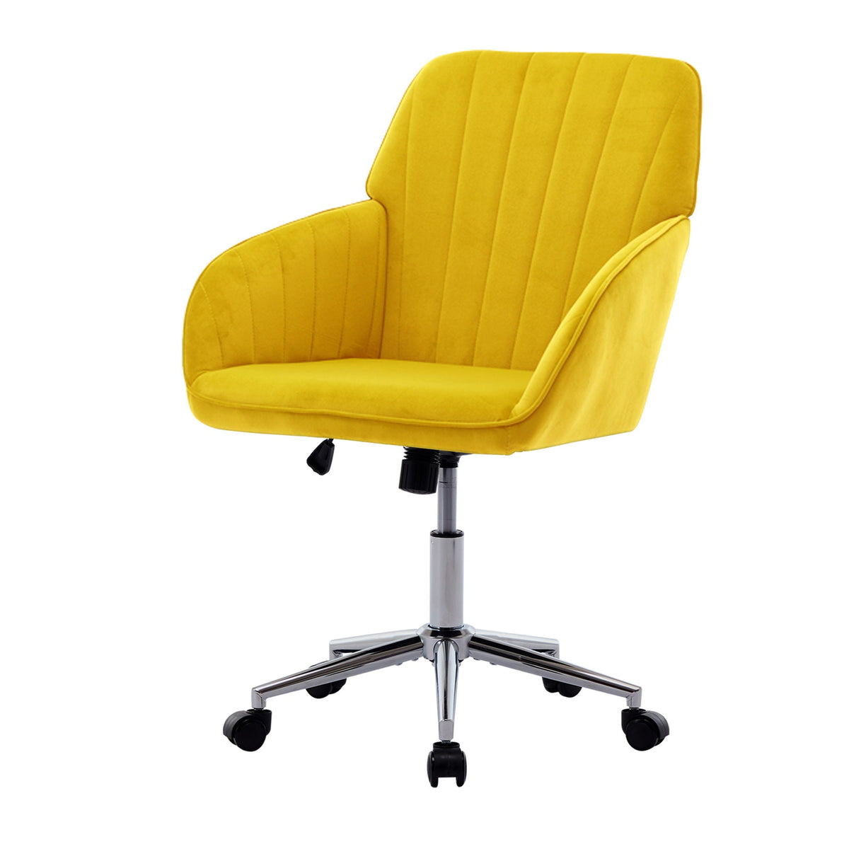 Ergonomic Swivel Office Chair with Silver Base — Color Options