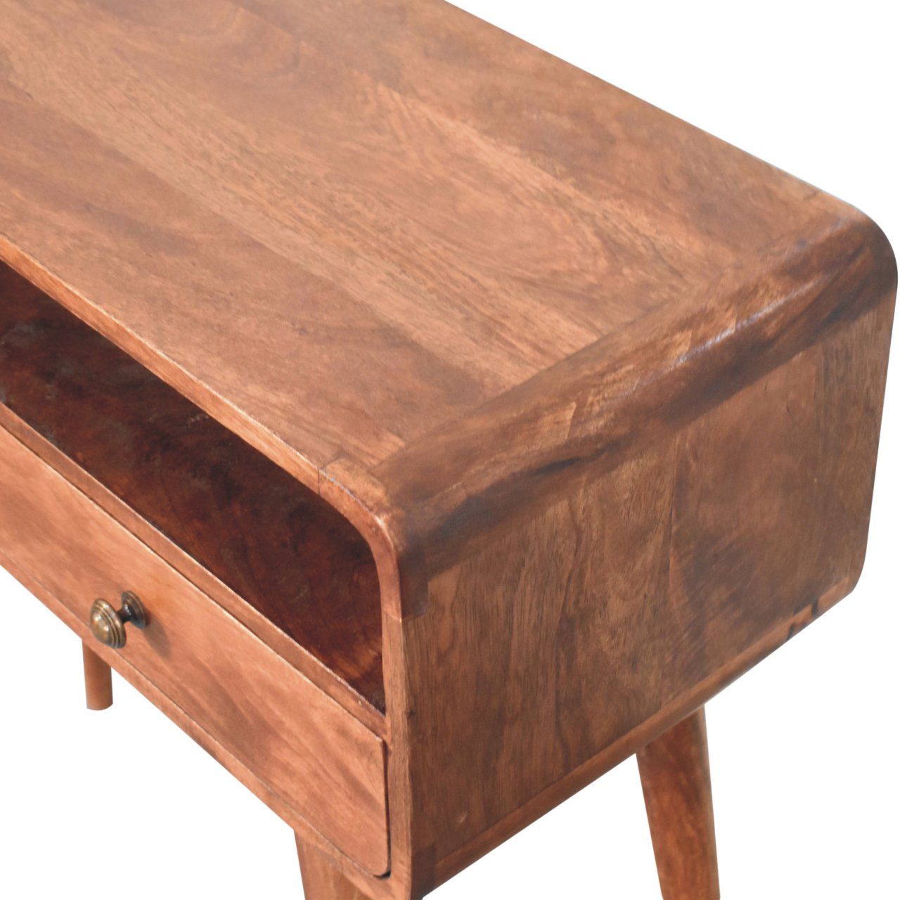 Curved Mango Wood Console Table
