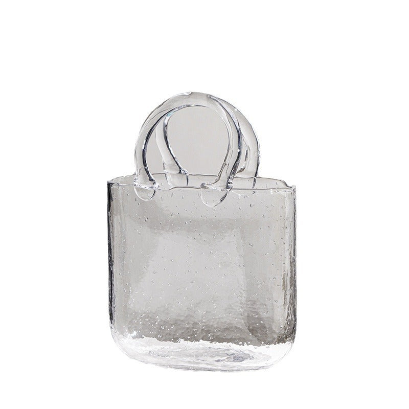 Sculptural Glass Bag Vase