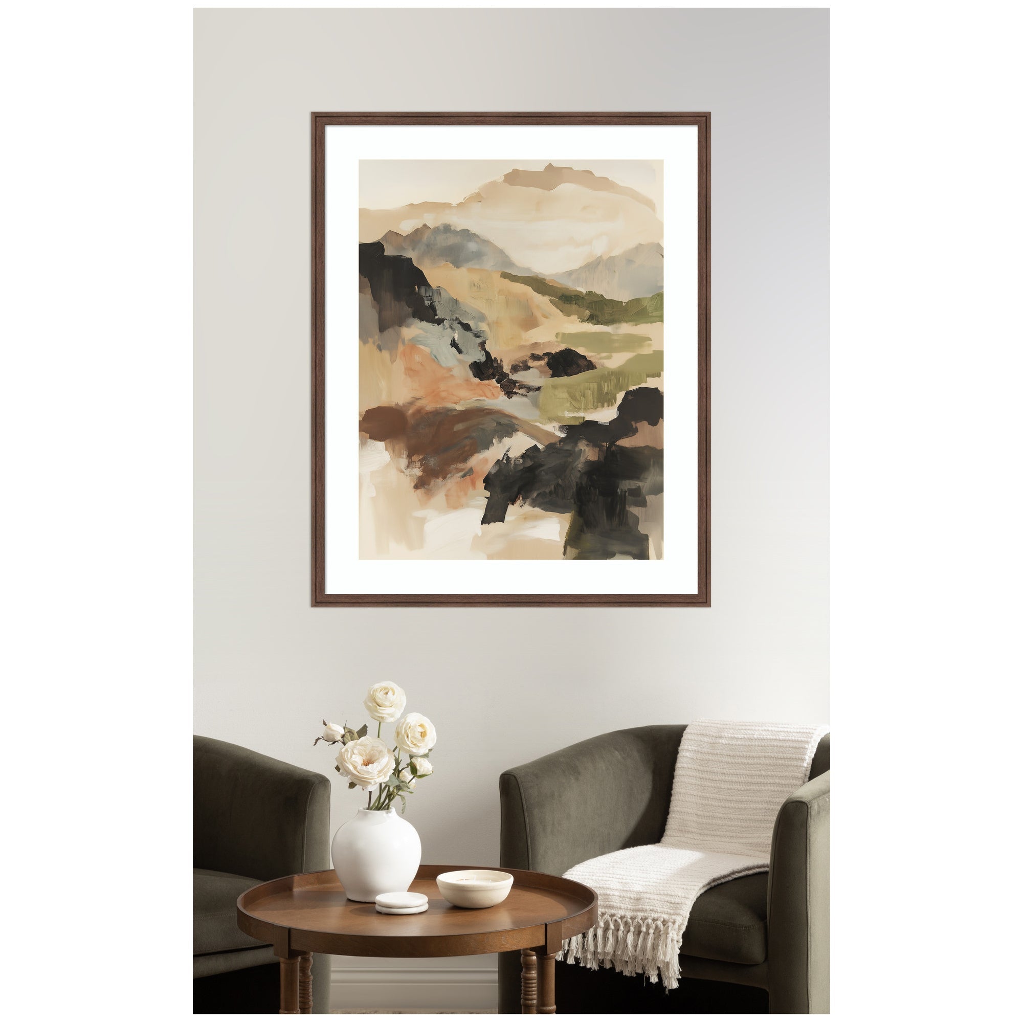 Framed Art Tonal Mountains II by Amy Lighthall