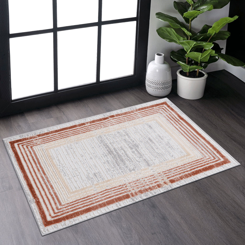 Marfi Bordered Runner Rug