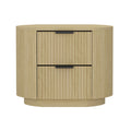 Olivia - Nightstand With 2 Drawers - Oak
