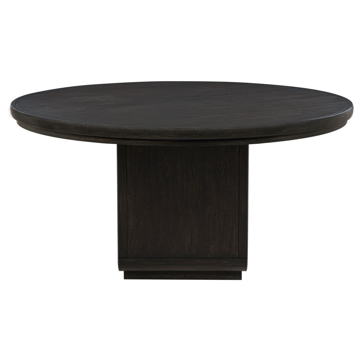Leandro 5-Piece Round Dining Set — Barrel Arm Chairs / Burnished Black