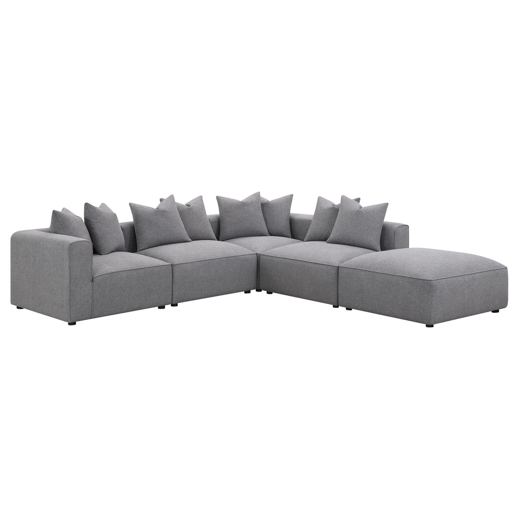 Jennifer Modular Ottoman — Grey
