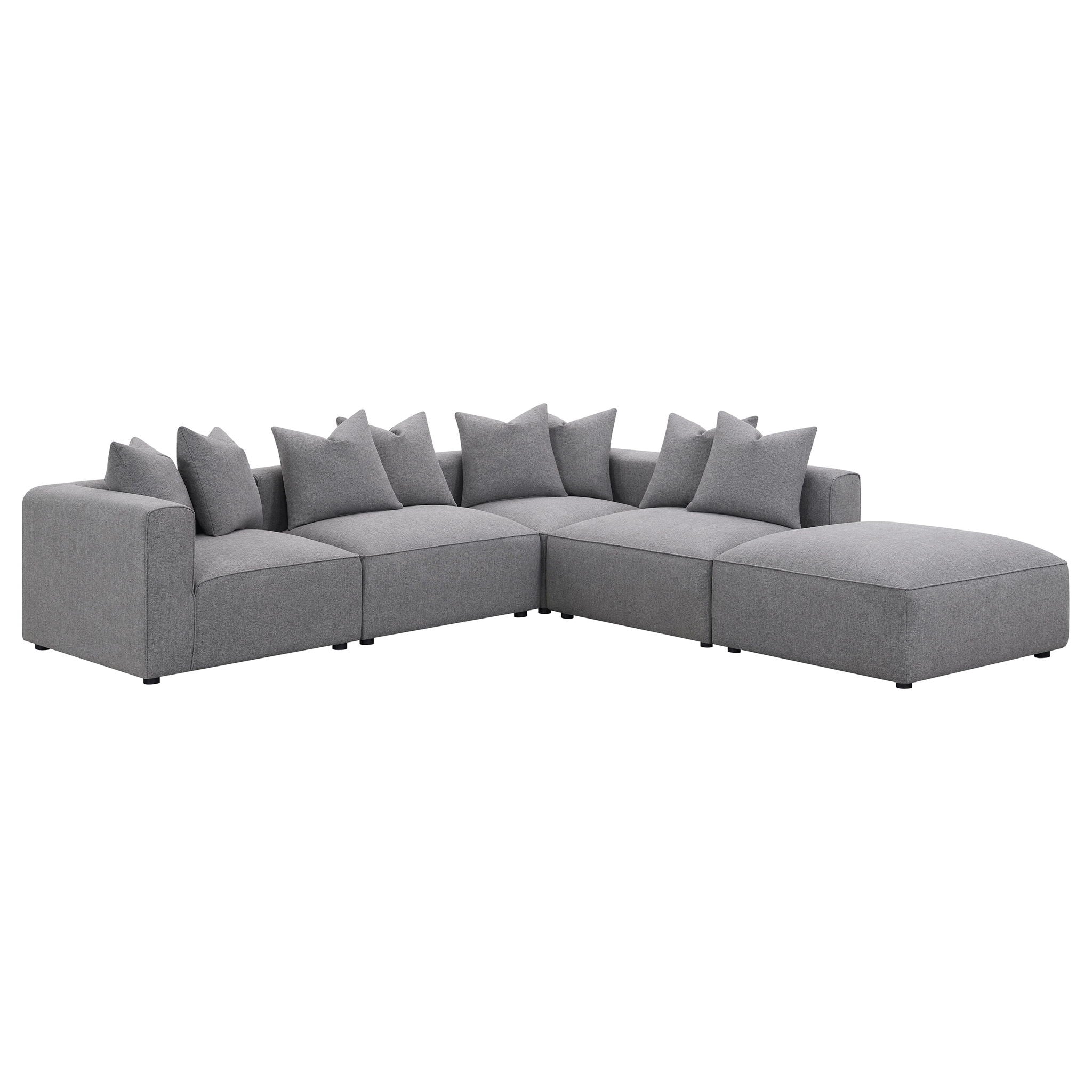 Jennifer Modular Ottoman — Grey