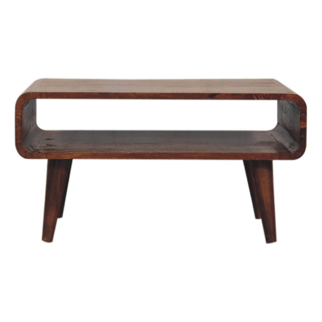 Open Mango Wood Media Table