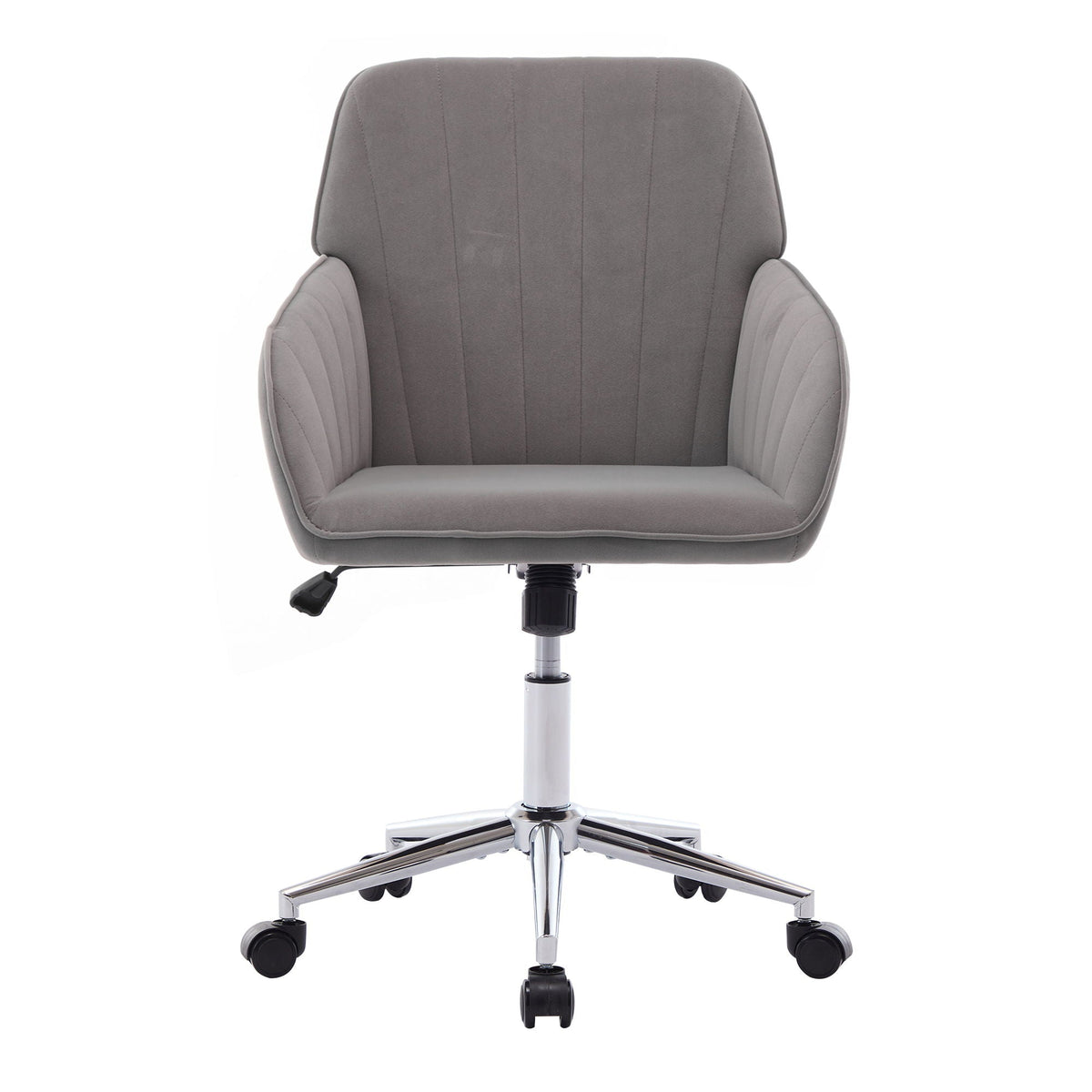 Ergonomic Swivel Office Chair with Silver Base — Color Options