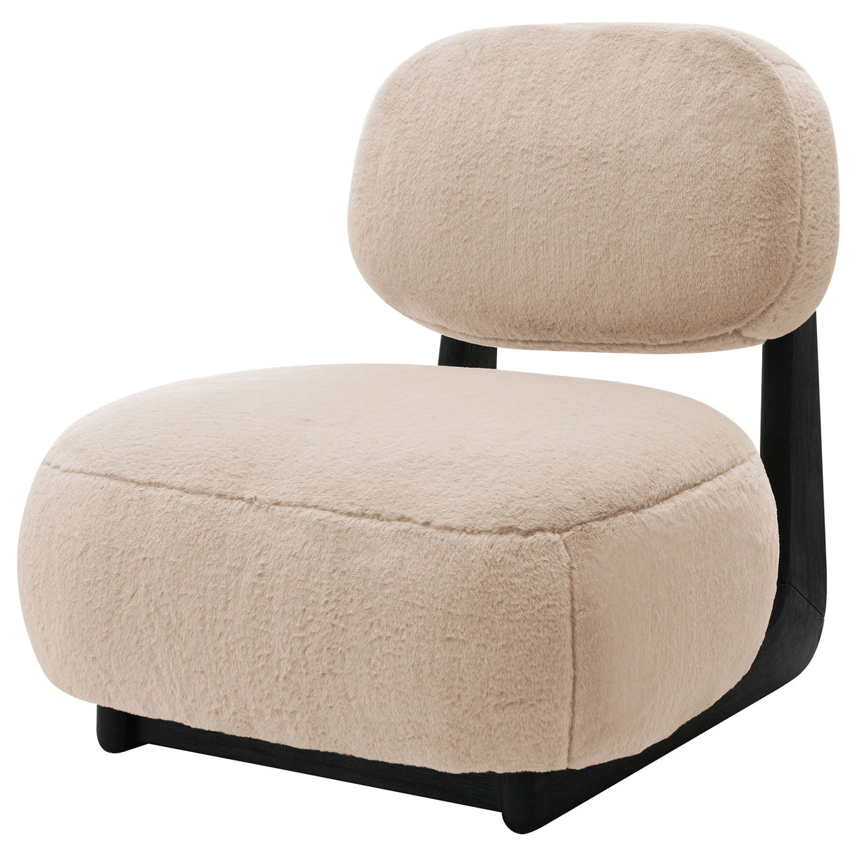 Duffie Sculptural Armless Accent Chair — Camel