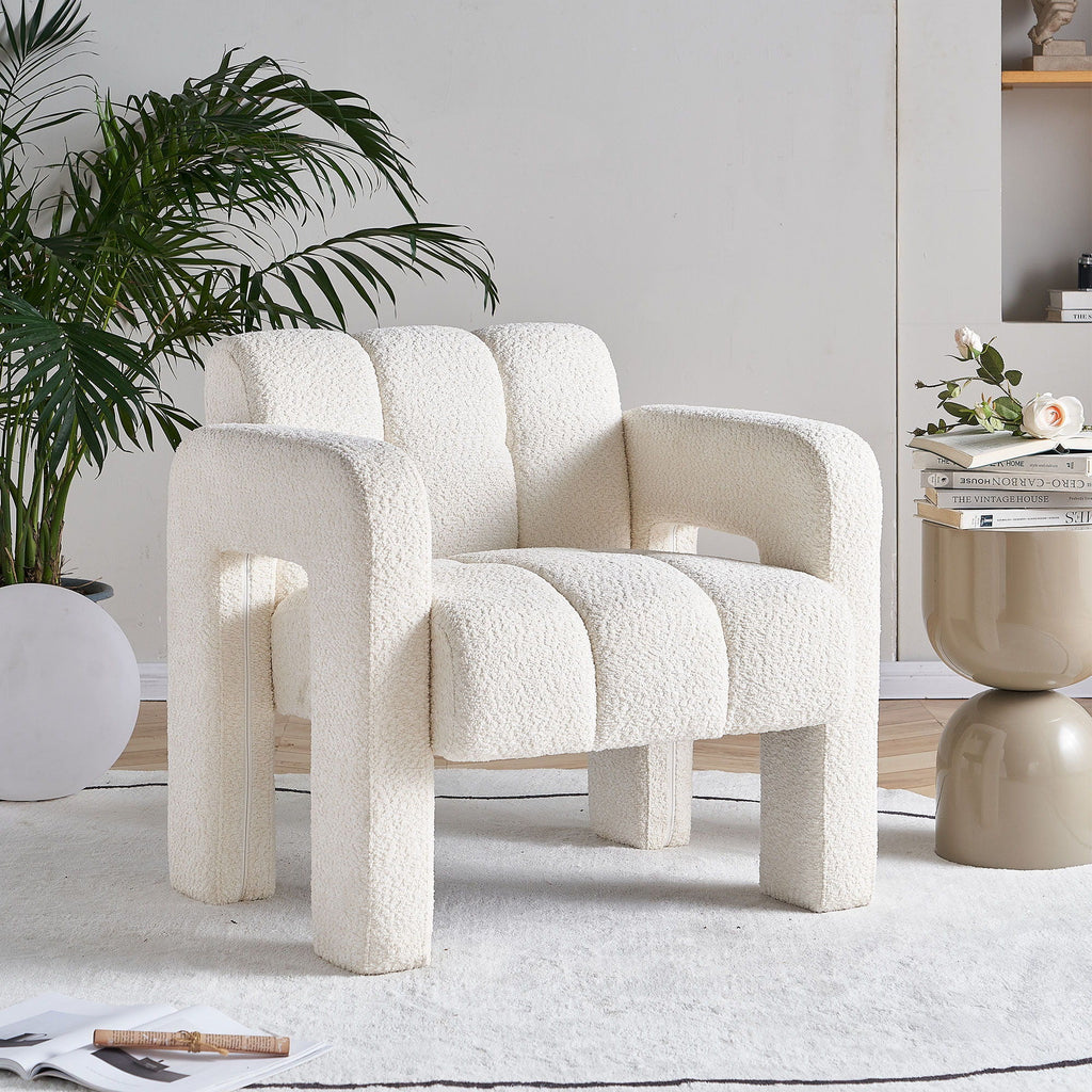 Bouclé Upholstered Accent Chair