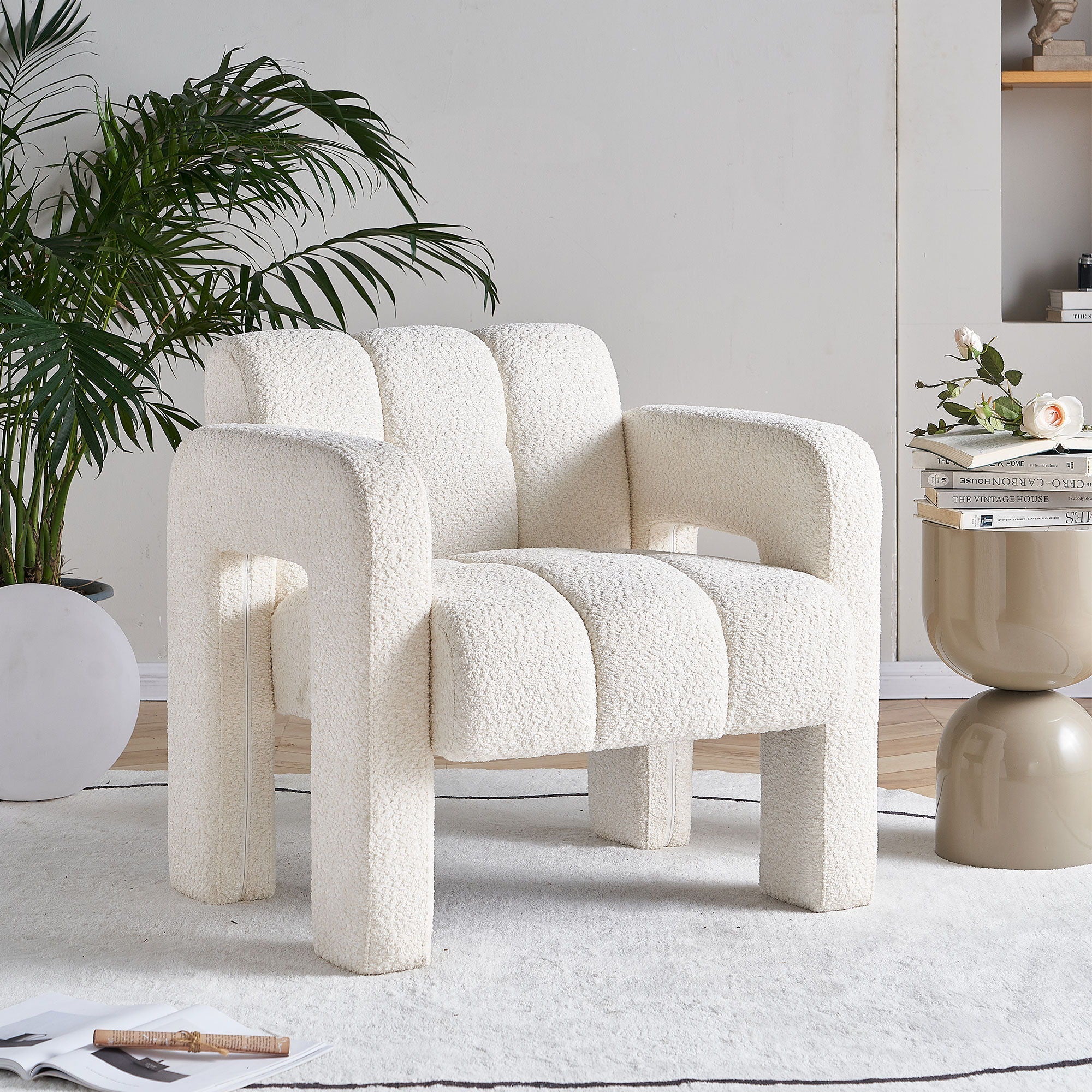 Bouclé Upholstered Accent Chair