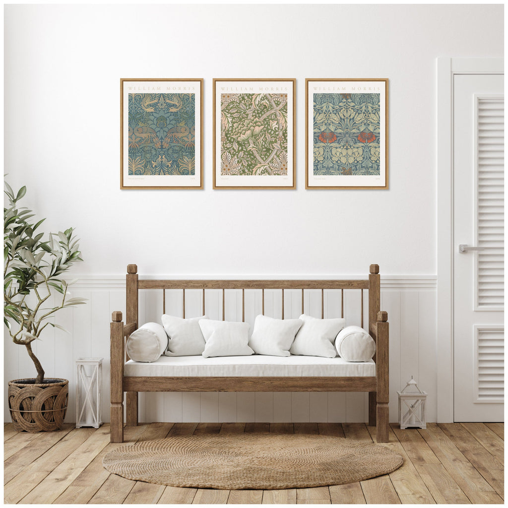 Sylvie William Morris Posters - 3 Piece Framed Canvas Art Set by The Art Institute of Chicago