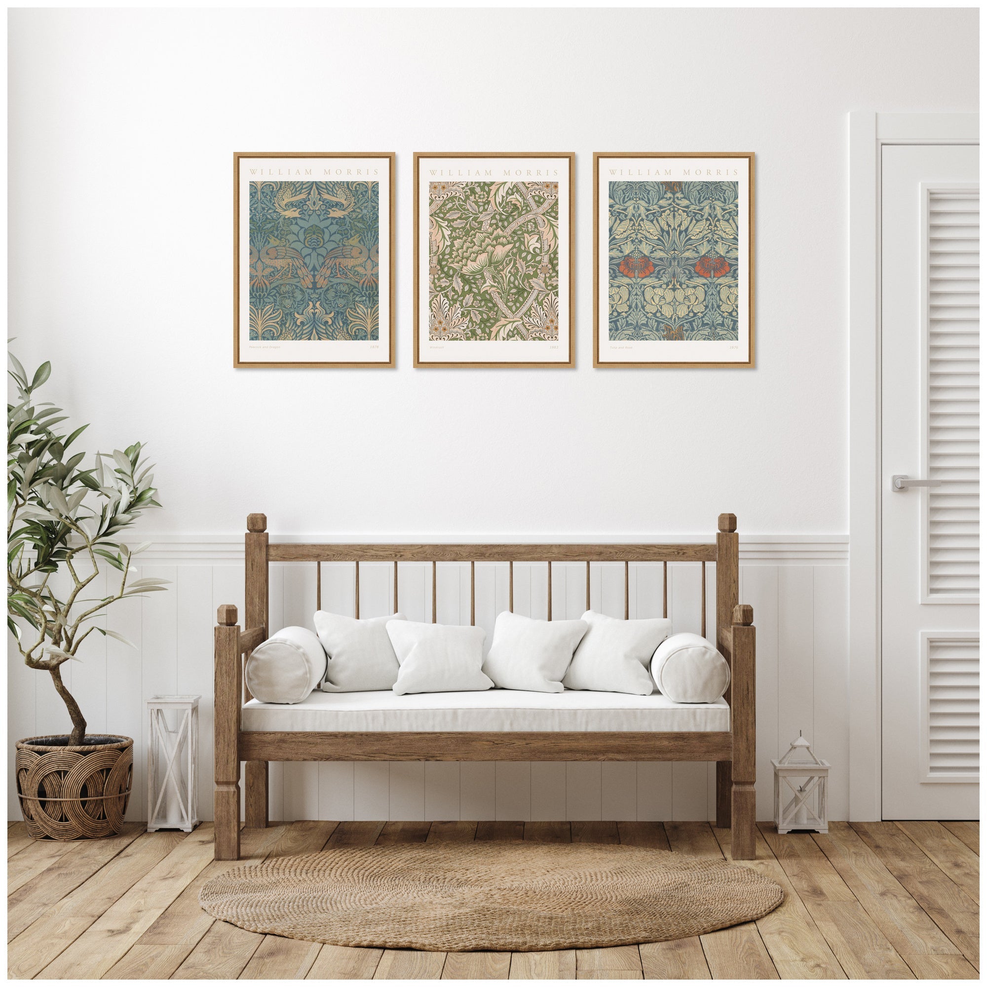 Sylvie William Morris Posters - 3 Piece Framed Canvas Art Set by The Art Institute of Chicago