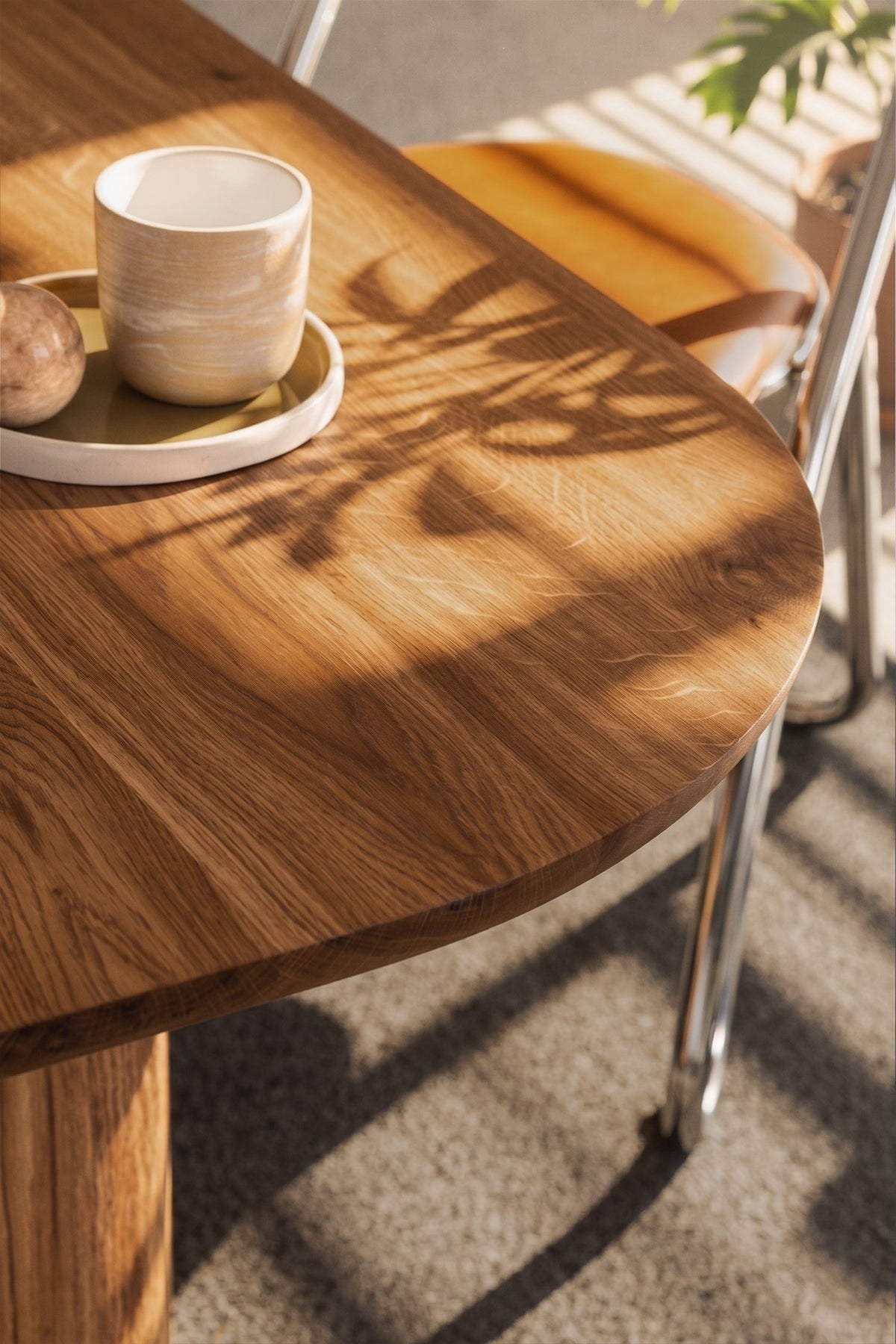 Oval Solid Walnut Dining Table