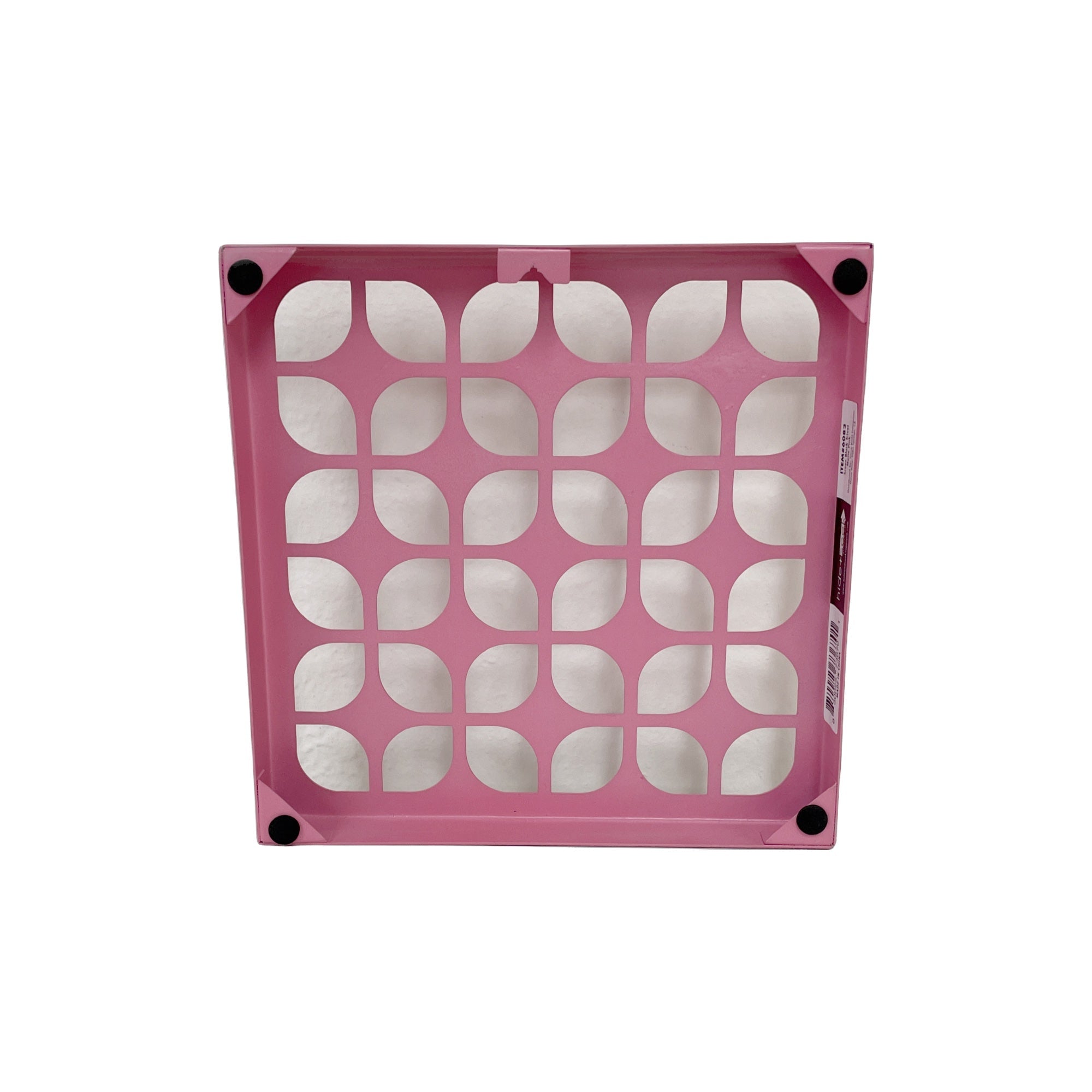 Breeze Block Metal Wall Tile: 7" x 7 " Pink
