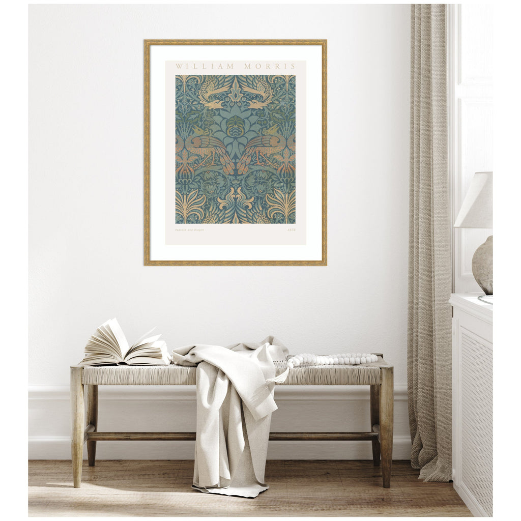 Framed Art Poster William Morris Peacock and Dragon 1878 by The Art Institute of Chicago