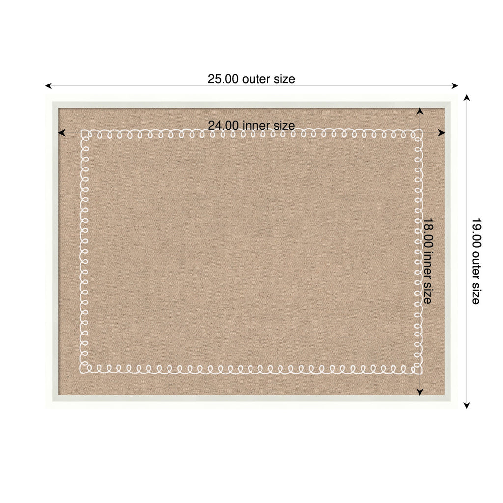 Pinboard White Scalloped Edge