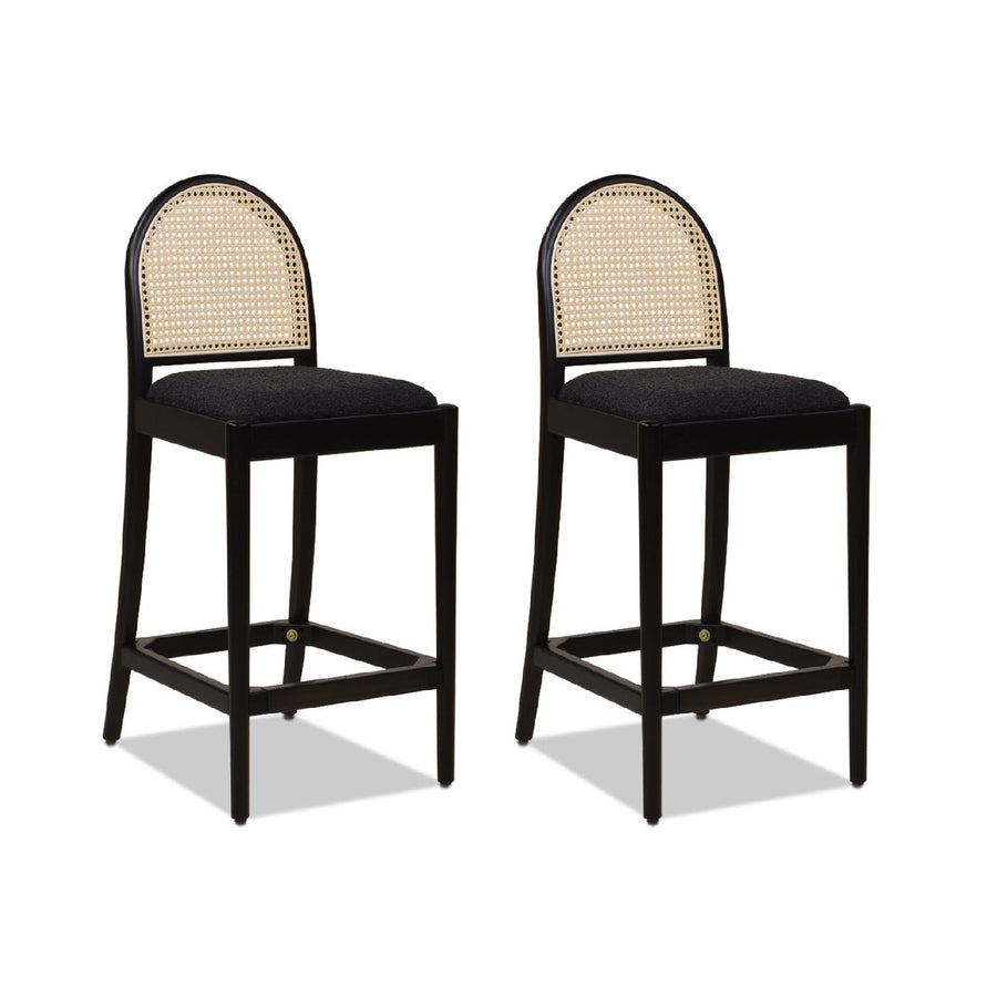 Panama Cane Counter Stools — Set of 2
