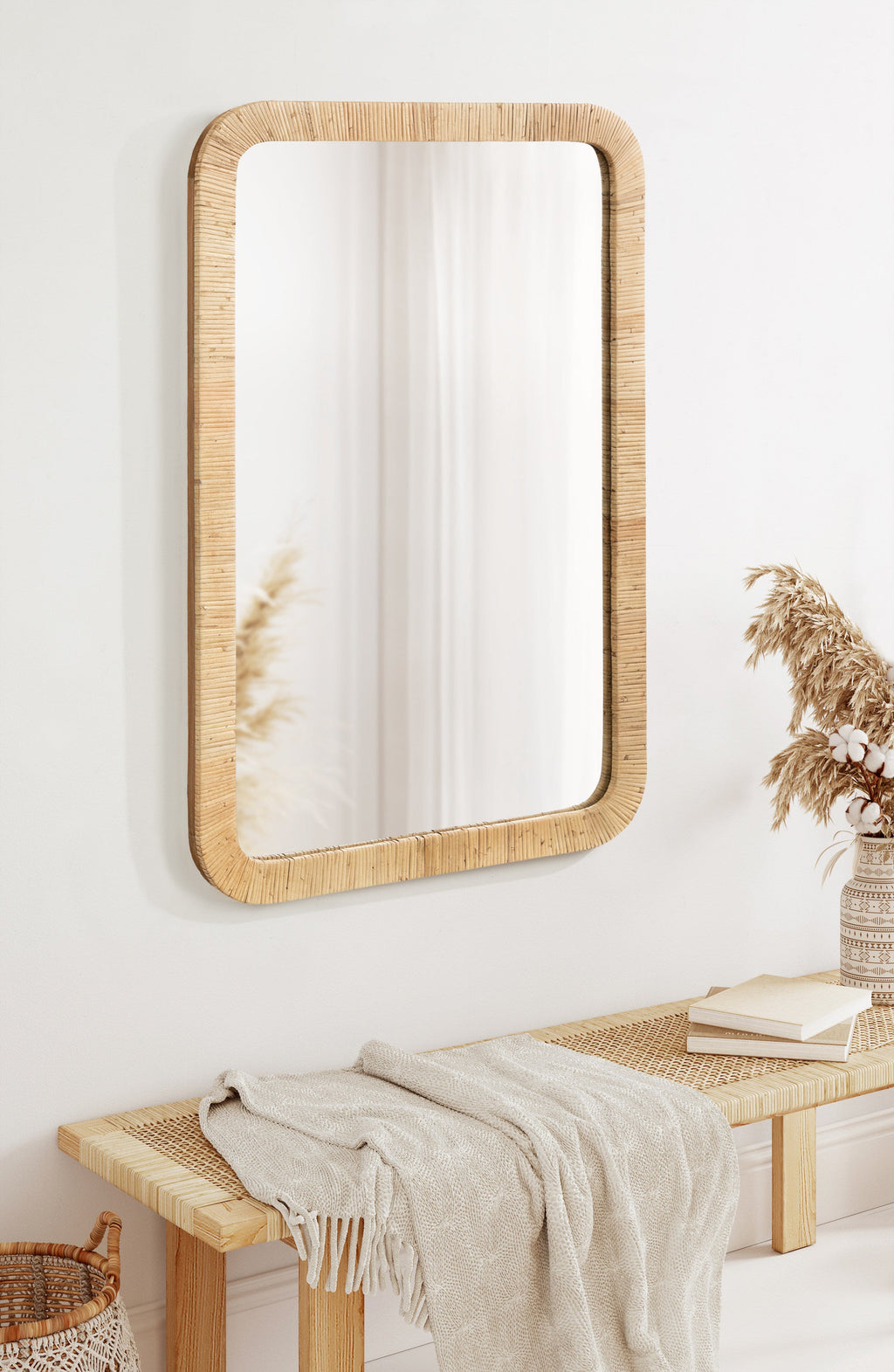Rahfy Rectangle Framed Wall Mirror