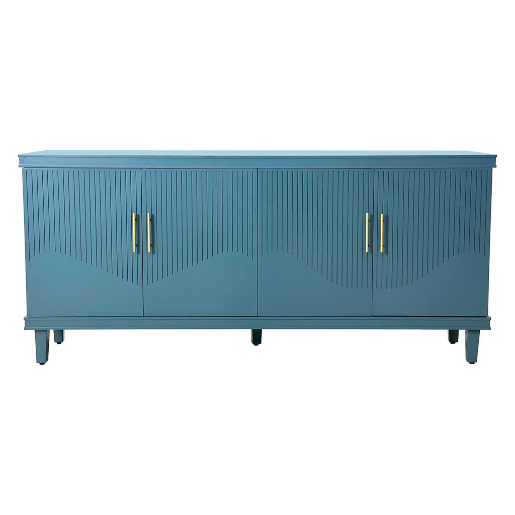 Four-Door Storage Cabinet — Deep Blue