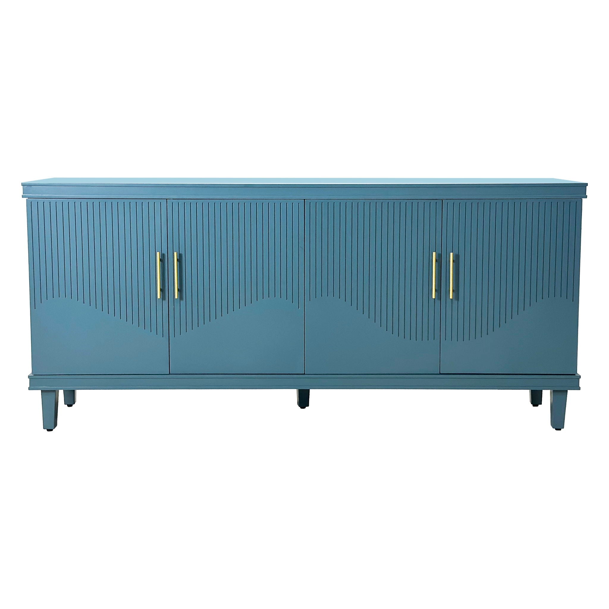 Four-Door Storage Cabinet — Deep Blue