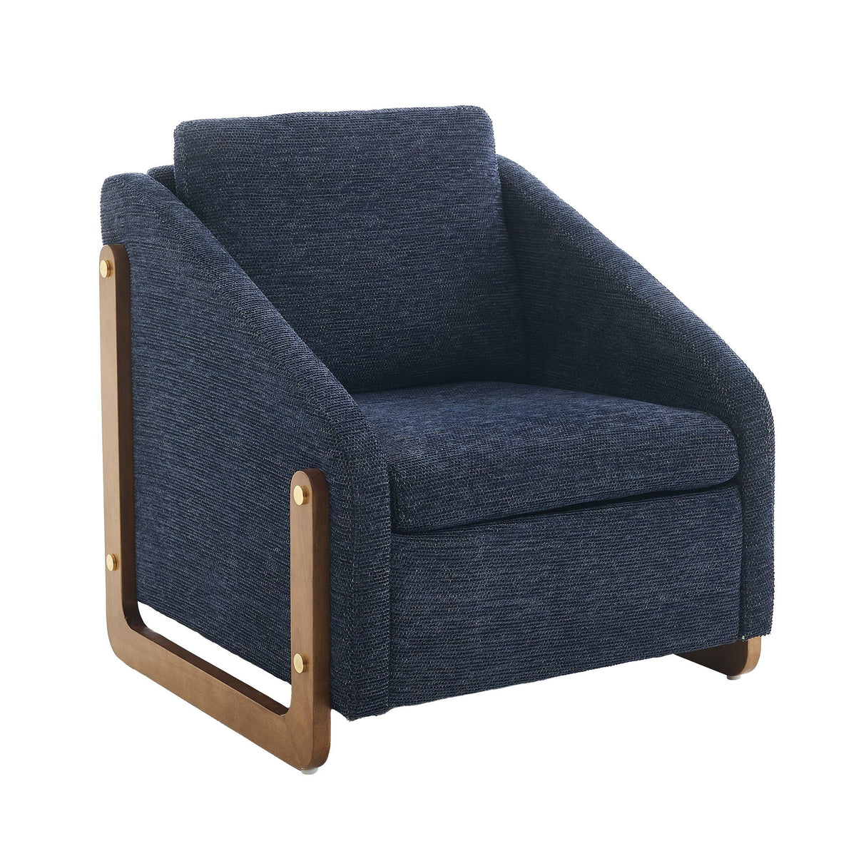 Wood-Framed Upholstered Accent Chair