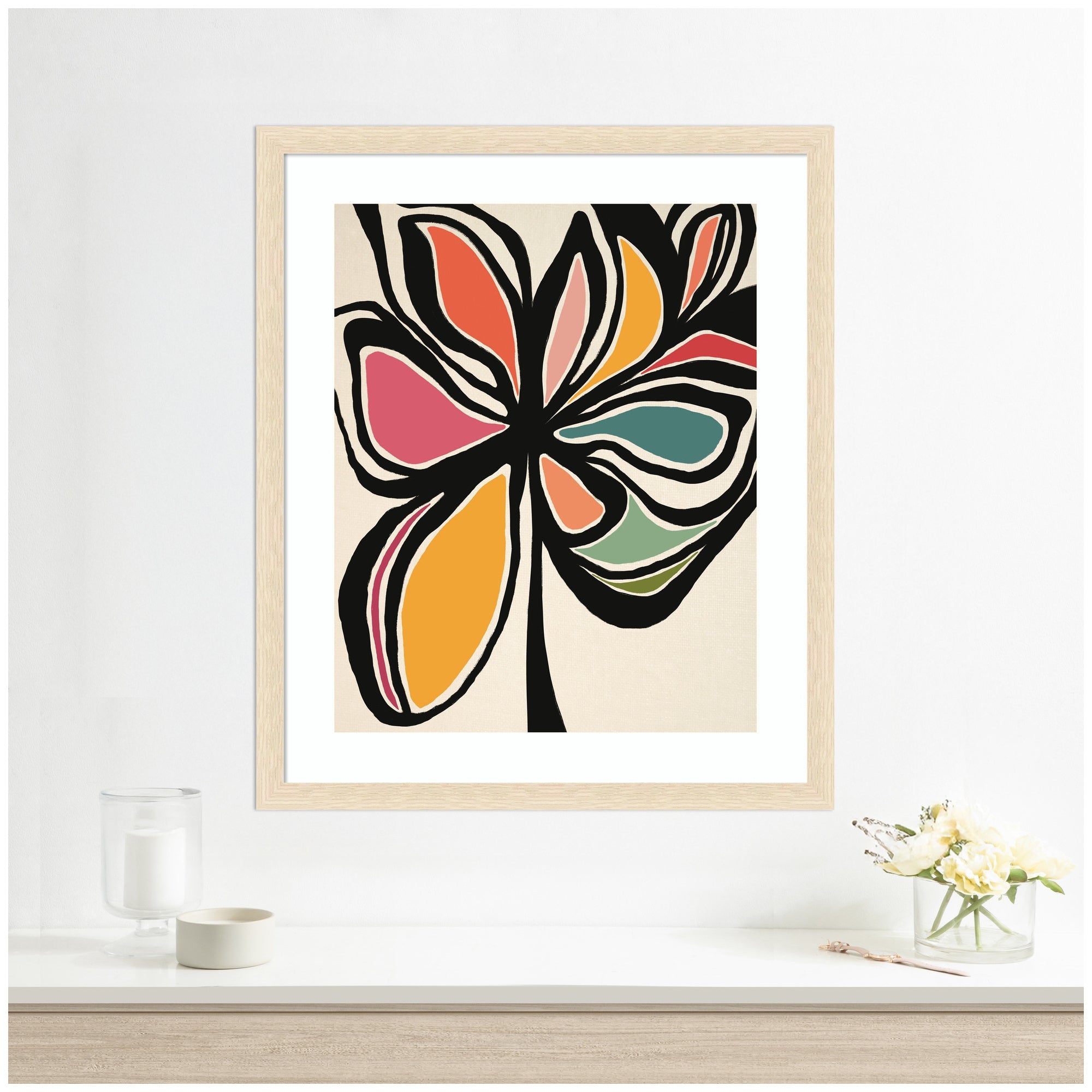 Framed Art Midnight Floral 2 by Alicia Bock