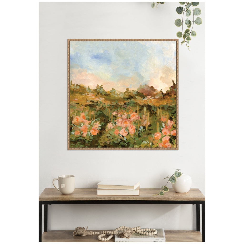 Rose Garden by Annie Quigley Framed Canvas Wall Art Print