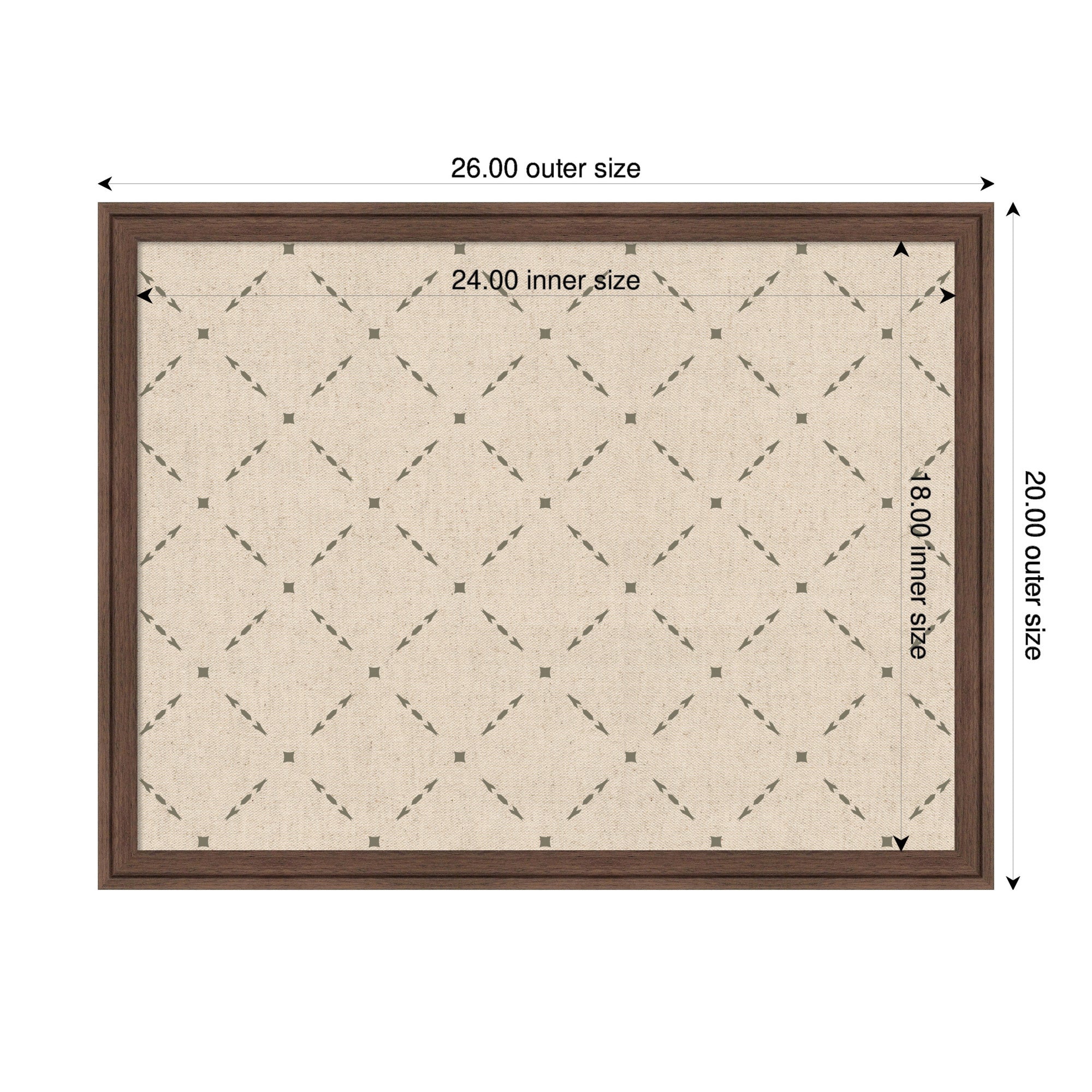 Pinboard Green Lattice Print