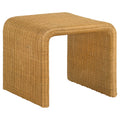 Woven Rattan Side Table — Natural