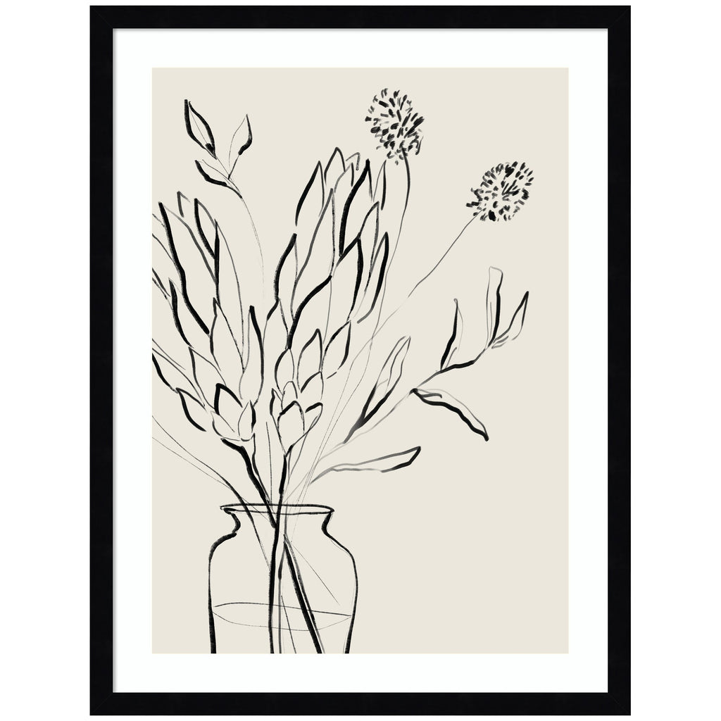 Protea Sketch No. 2 by Sara Berrenson Framed Wall Art Print