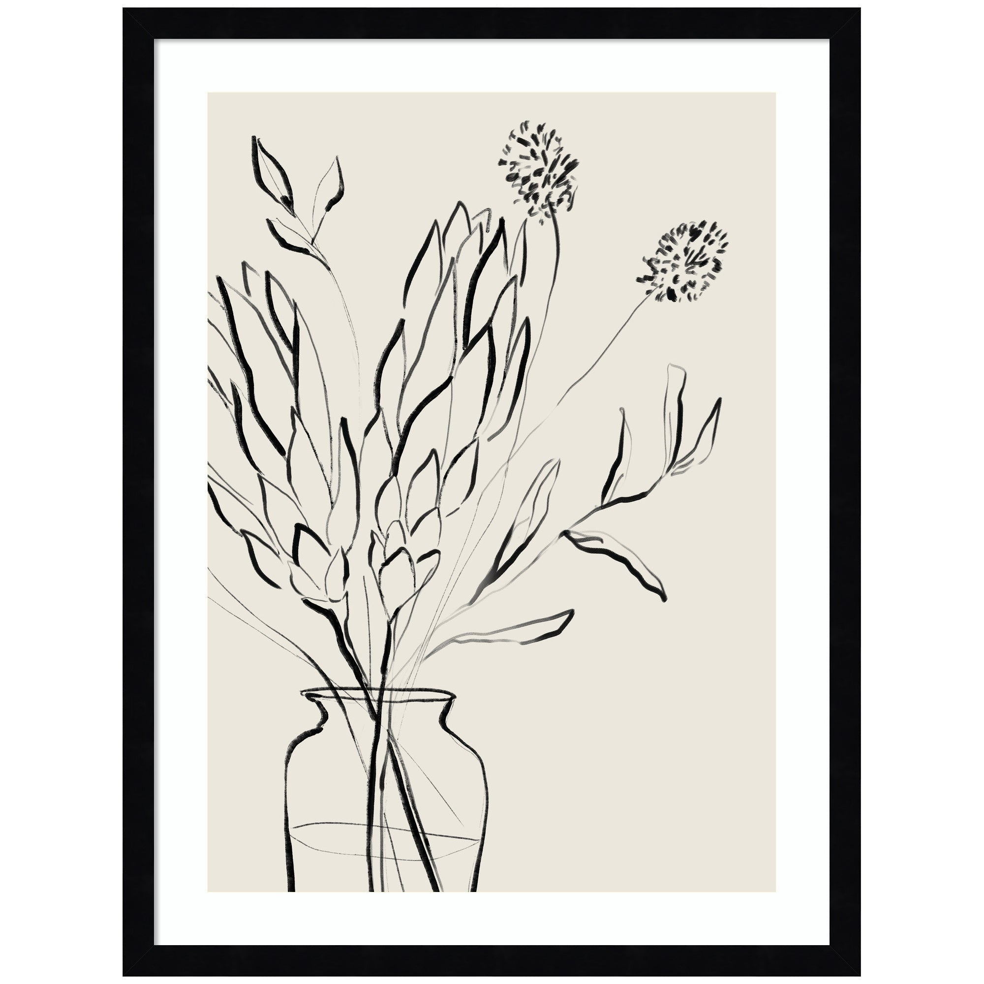 Protea Sketch No. 2 by Sara Berrenson Framed Wall Art Print