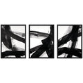 Black Mark No. 1, No. 2, & No. 3 3 Piece Framed Canvas Wall Art Set by Amy Lighthall