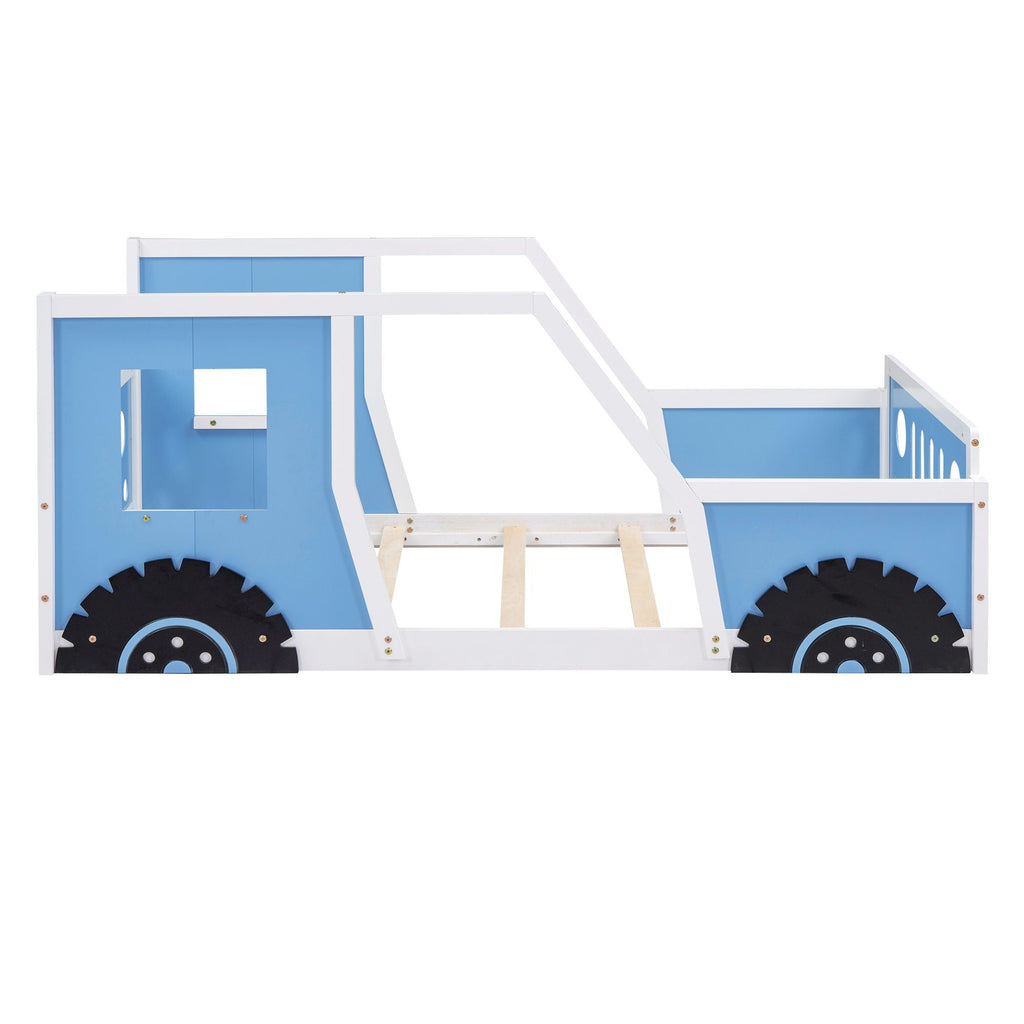 Classic Car Shaped Platform Bed With Wheels