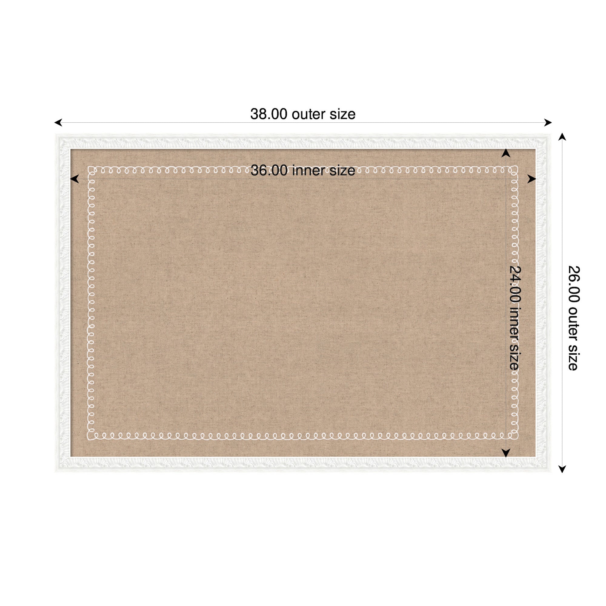Pinboard White Scalloped Edge