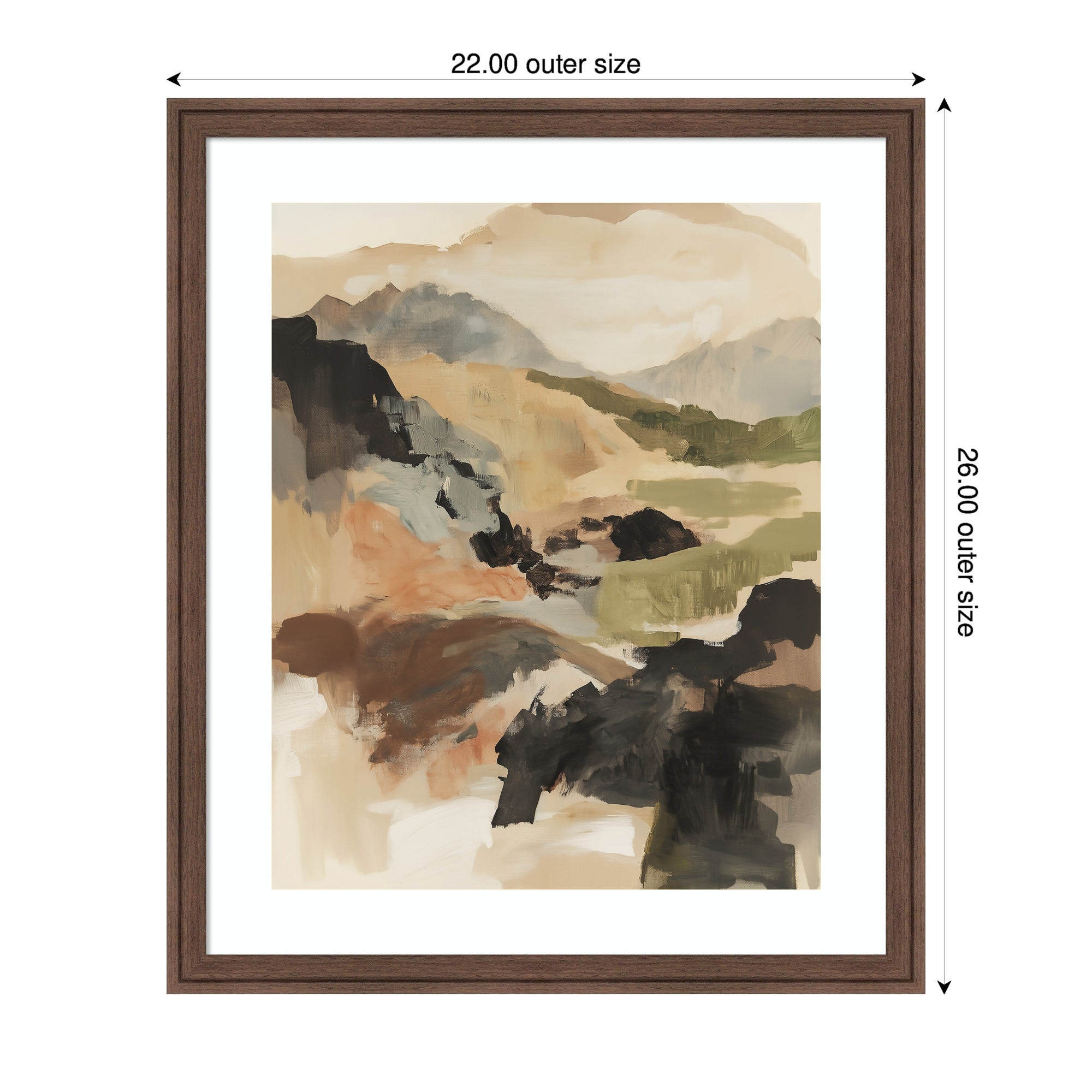 Framed Art Tonal Mountains II by Amy Lighthall
