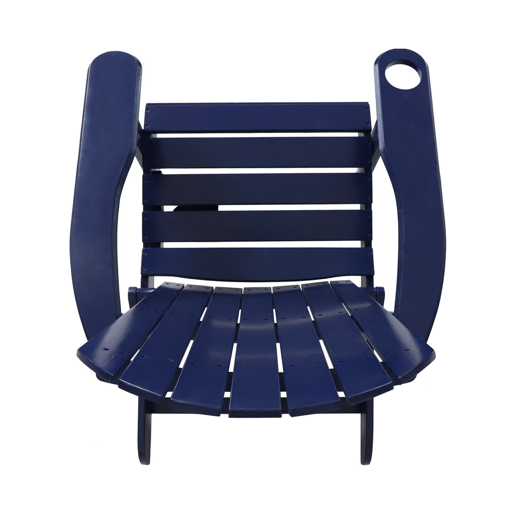 Zenithia Outdoor Foldable Adirondack Chair with 2 Cup Holders