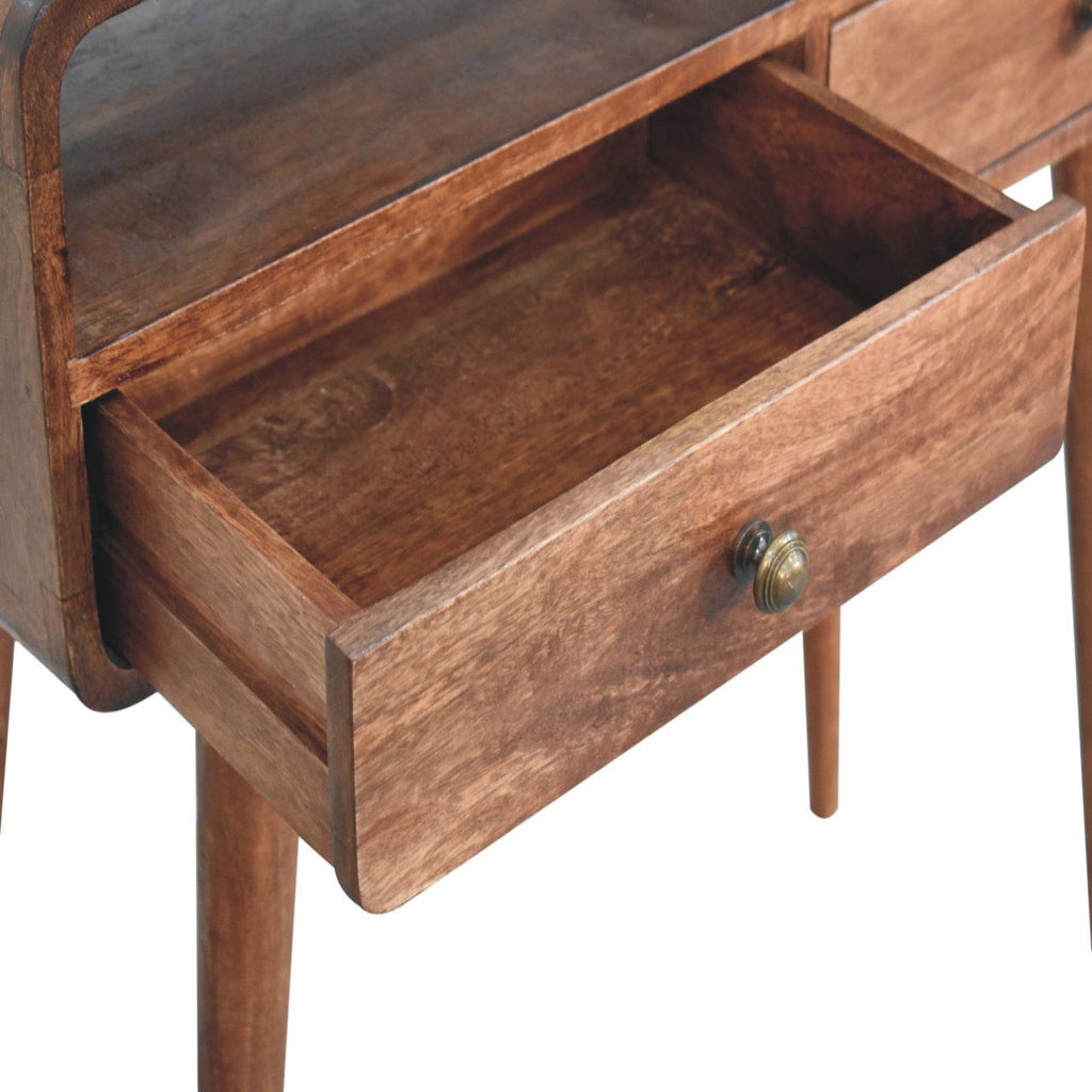 Curved Mango Wood Console Table