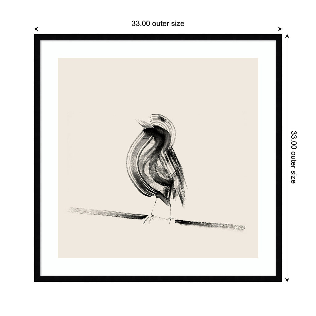 Bird on a Branch by Danushka Abeygoda Framed Wall Art Print