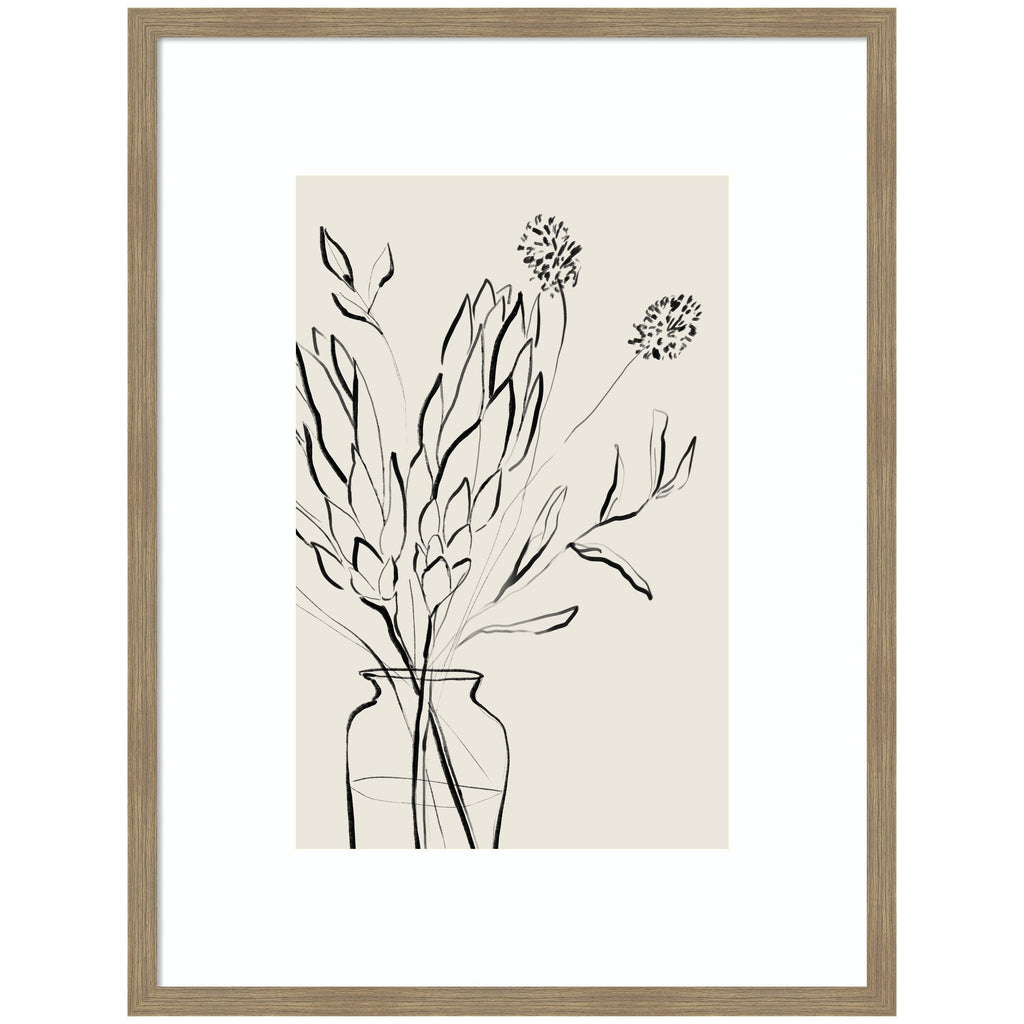 Protea Sketch No. 2 by Sara Berrenson Framed Wall Art Print