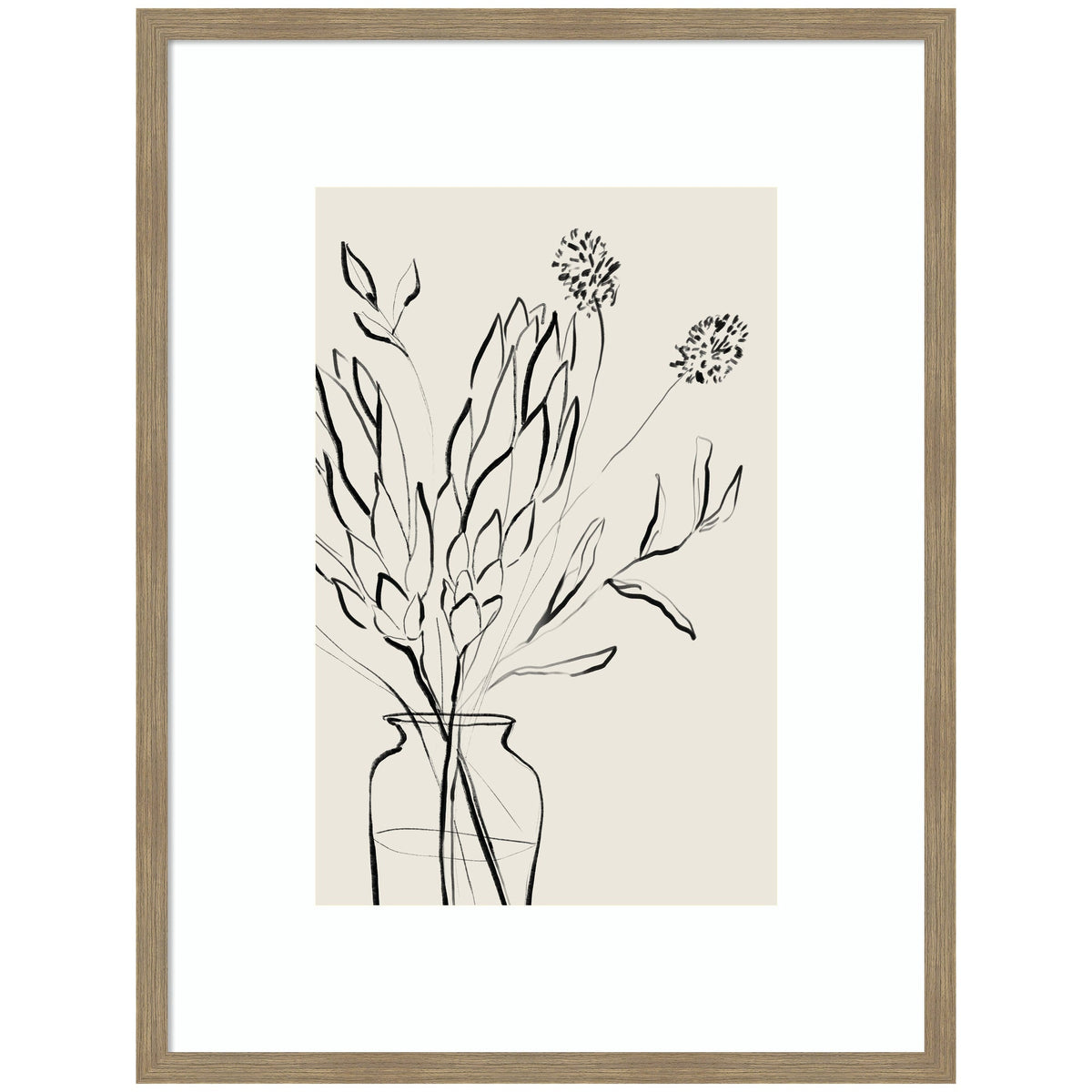 Protea Sketch No. 2 by Sara Berrenson Framed Wall Art Print