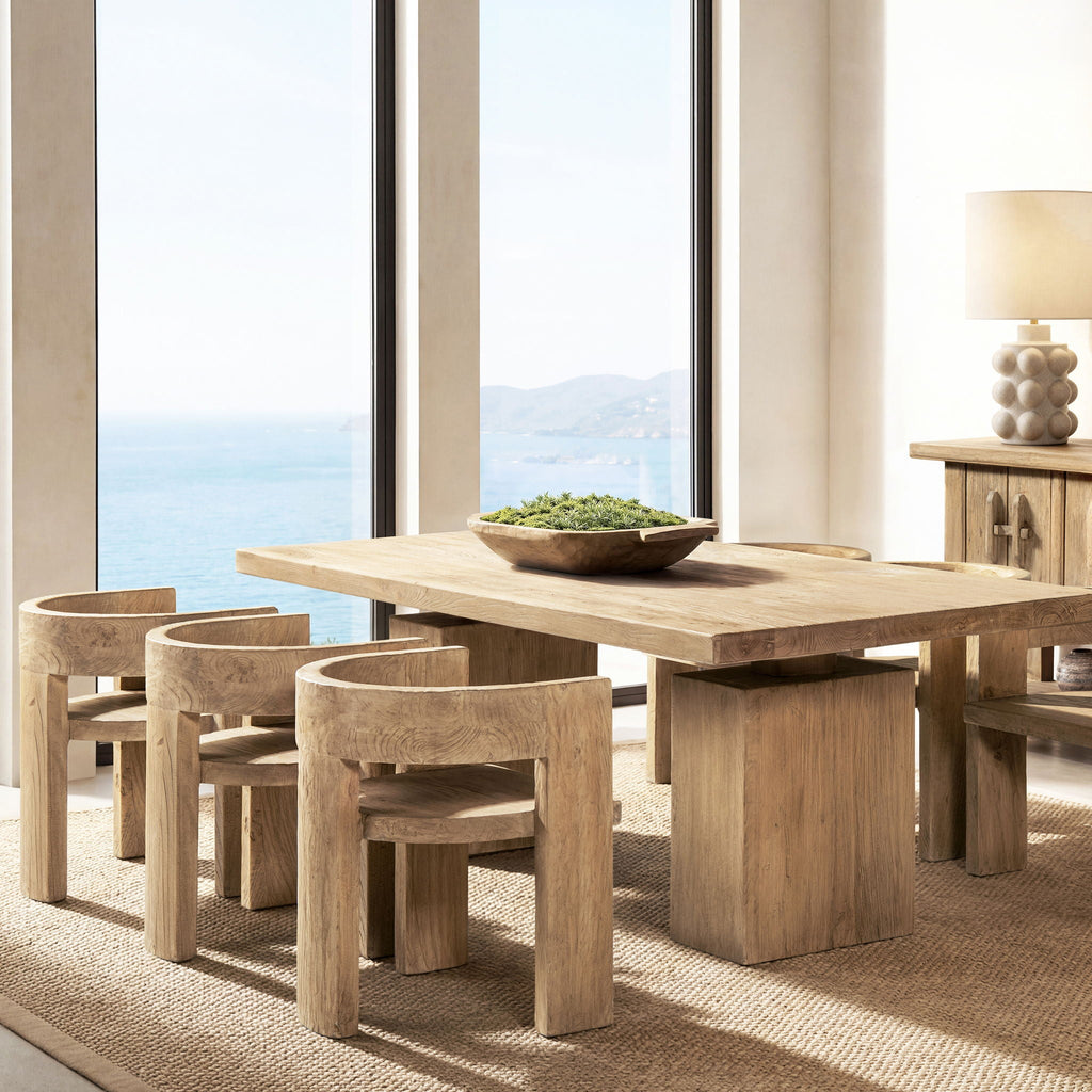 Soren Reclaimed Elm Curved Dining Chair